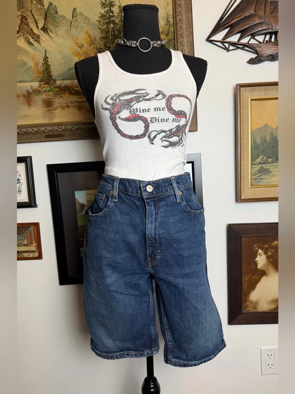Y2K Levi's 412 Long Denim Shorts 33